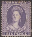 Bahamas 1863 QV Chalon 6d Deep Violet perf 12½ Unused SG31 cat £160 as mint