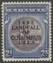 Click for more photos and details Bahamas 1942 KGVI Columbus 2sh Slate-Purple and Indigo Mint SG172