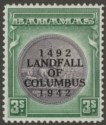 King George VI Columbus overprint 3sh slate-purple and myrtle-green. 