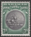 Bahamas 1930 Tercentenary 3sh Black and Green SG130