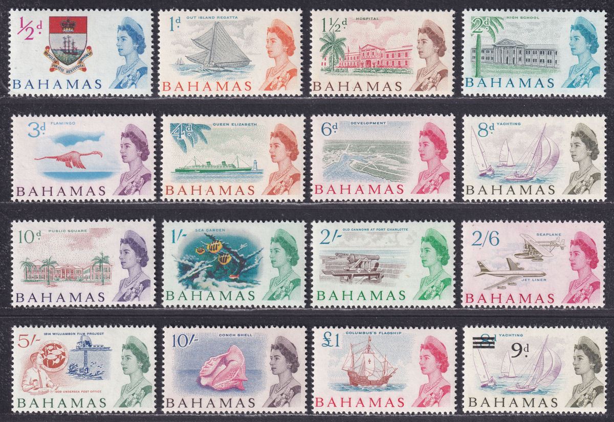 Bahamas 1965 Queen Elizabeth II Set Mint SG247-261 cat £55