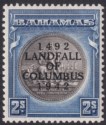 Click for more photos and details Bahamas 1942 KGVI Columbus 2sh Brownish Black and Indigo Mint SG172a