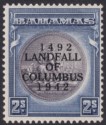 Click for more photos and details Bahamas 1942 KGVI Columbus 2sh Slate-Purple and Indigo Mint SG172