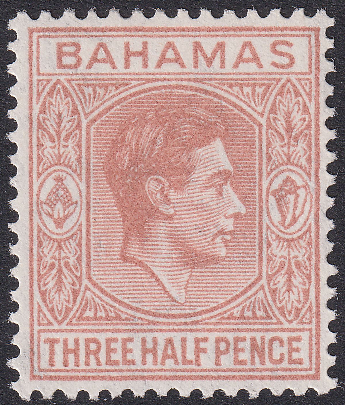 Bahamas 1948 KGVI 1½d Pale Red-Brown Mint SG151a