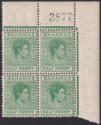 Click for more photos and details Bahamas 1938 KGVI ½d Green Corner Block w Accent Flaw Mint SG149b cat £550