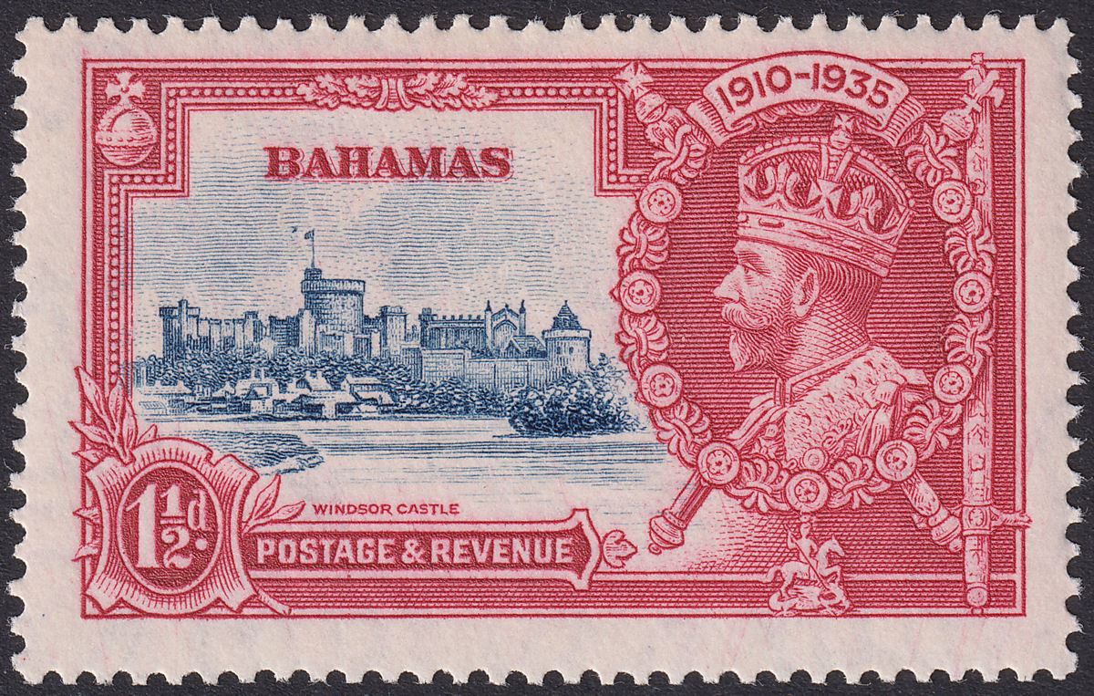 Bahamas 1935 KGV Silver Jubilee 1½d Dot By Flagstaff Variety Mint SG141h cat£140