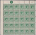 Click for more photos and details Bahamas 1946 KGVI ½d Myrtle-Green Plate 1 Block w White Ear Variety Mint SG149d