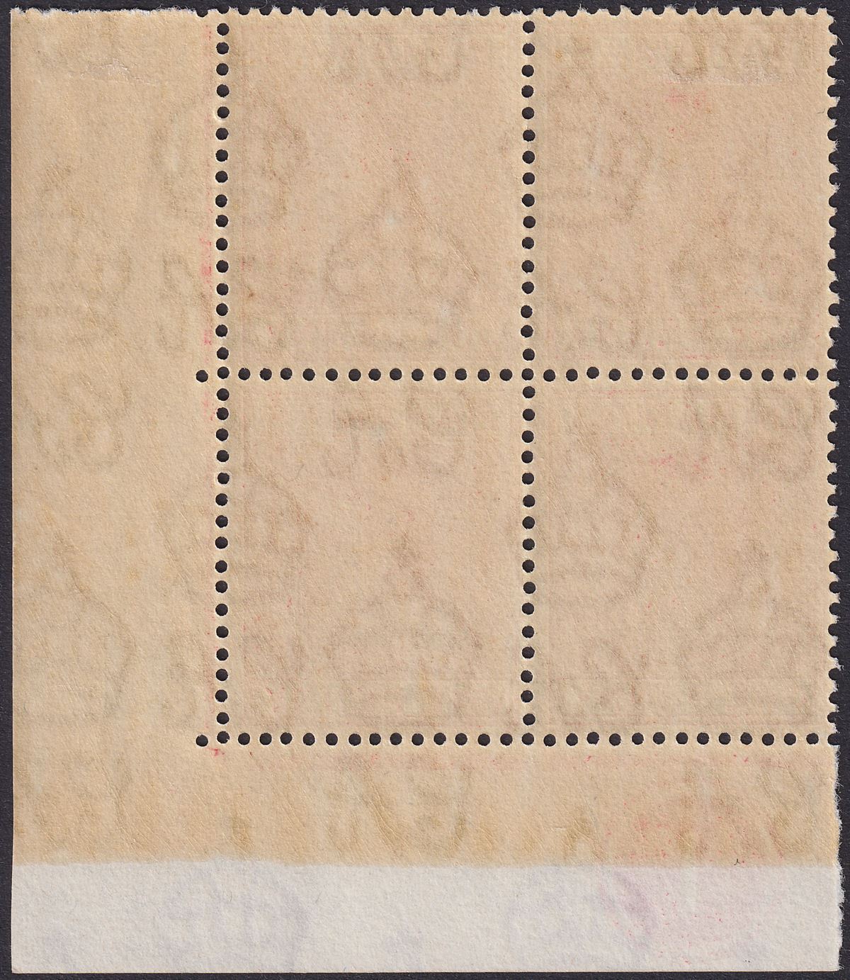 Bahamas 1938 KGVI 1d Carmine Plate 1 Corner Block of 4 Mint SG150