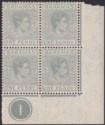Click for more photos and details Bahamas 1942 KGVI 1d Pale Slate Plate 1 Corner Block of 4 Mint SG150ab
