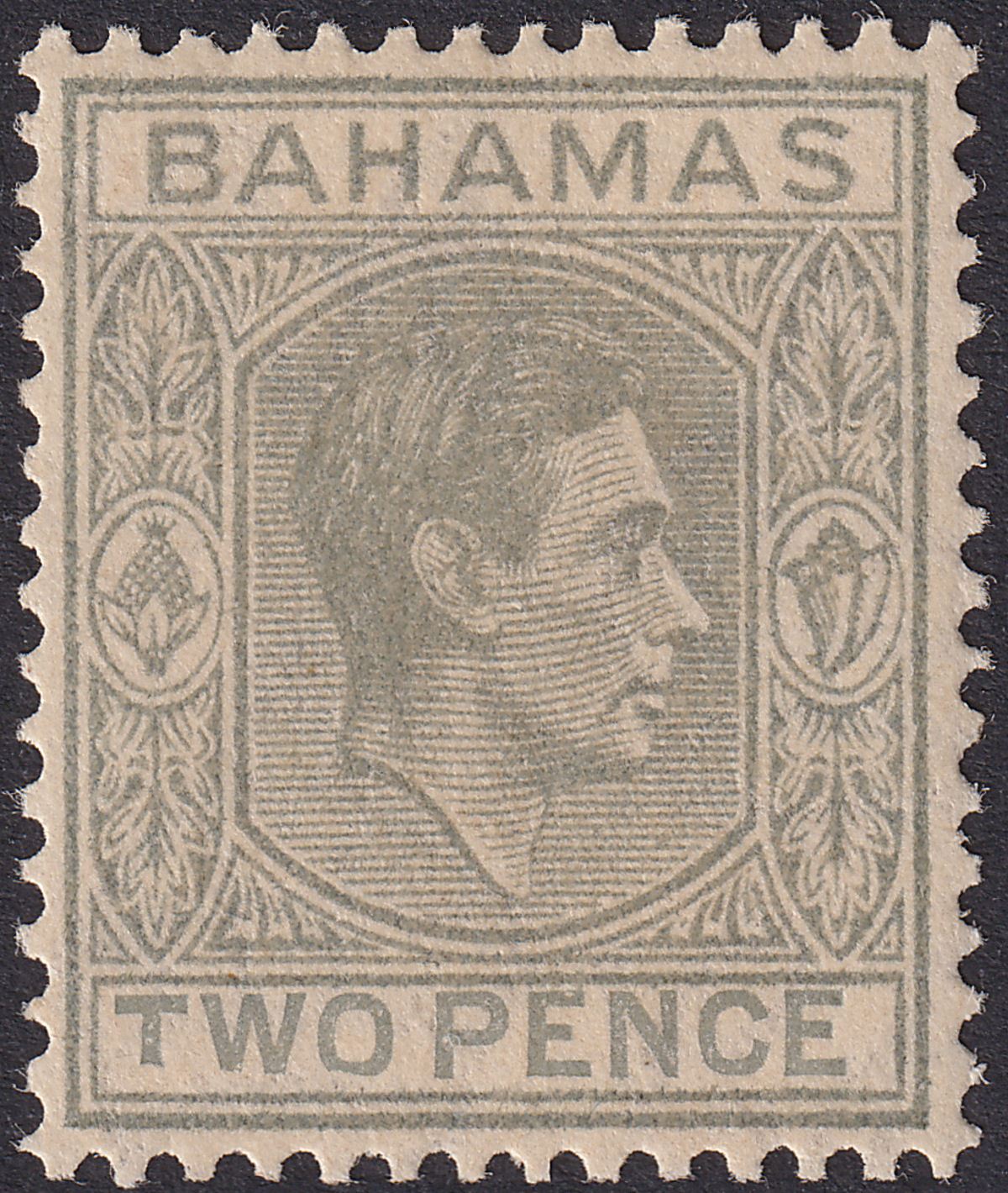 Bahamas 1938 KGVI 2d Pale Slate with Variety Short T Mint SG152a cat £950
