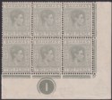 Click for more photos and details Bahamas 1938 KGVI 2d Pale Slate Plate 1 Corner Block of 6 Mint SG152 cat £114
