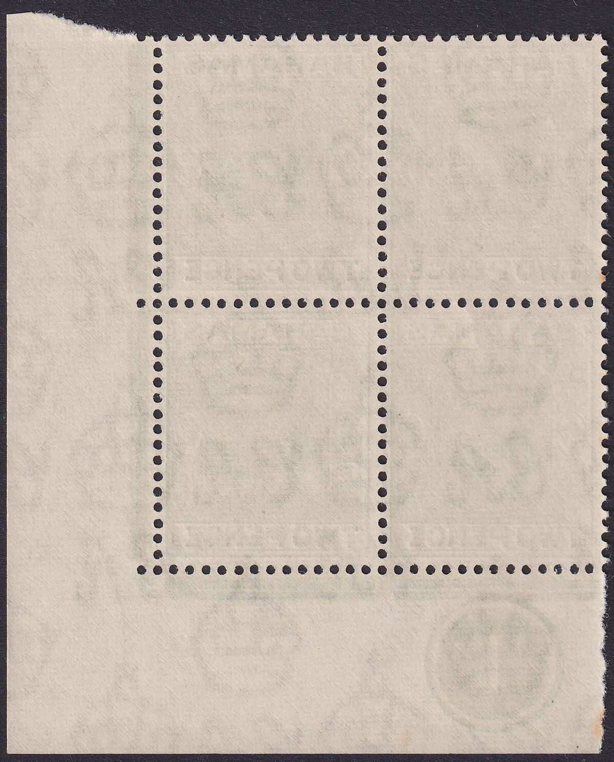 Bahamas 1951 KGVI 2d Green Plate 1 Corner Block Mint SG152c