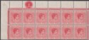 Click for more photos and details Bahamas 1952 KGVI 3d Scarlet Plate 1 Block of 12 Mint SG154b