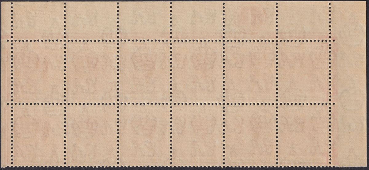 Bahamas 1952 KGVI 3d Scarlet Plate 1 Block of 12 Mint SG154b
