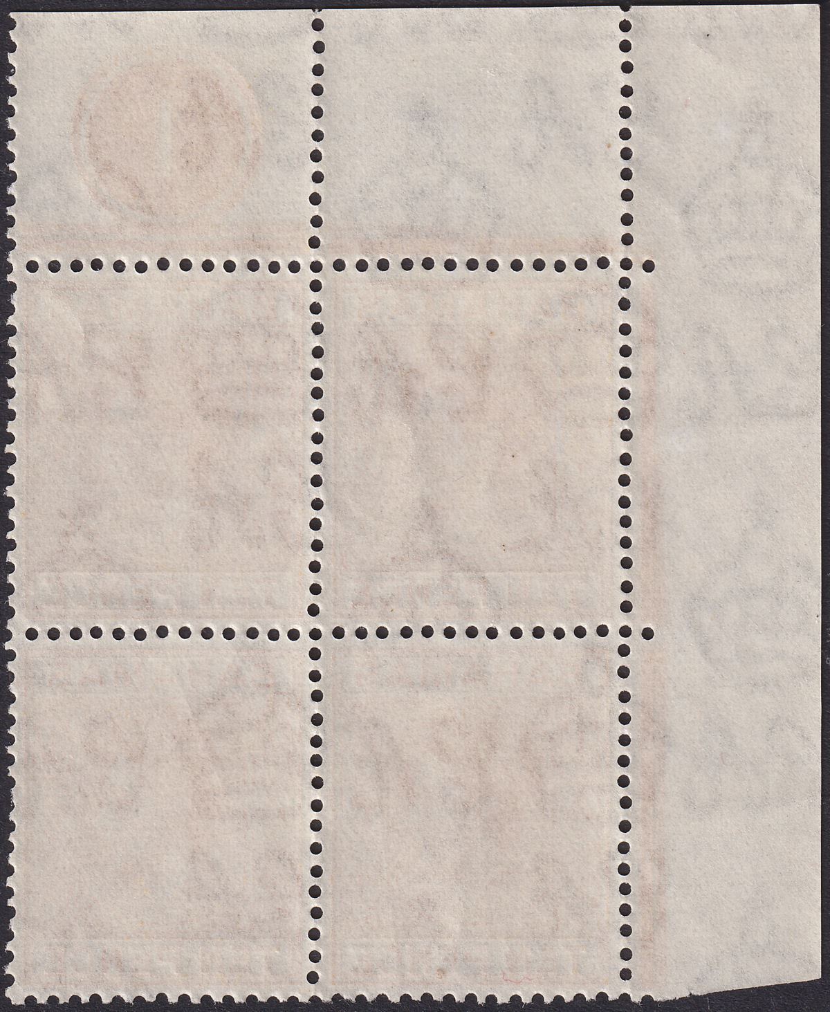 Bahamas 1946 King George VI 10d Yellow-Orange Plate 1 Block of 4 Mint SG154c