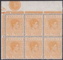 Click for more photos and details Bahamas 1951 KGVI 10d Yellow-Orange Plate Block w TEN.PENCE Variety Mint SG154c