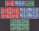 Click for more photos and details Bahrain 1957 QEII World Scout Jubilee Surcharge Block Set Used SG113-115
