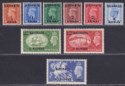 Click for more photos and details Bahrain 1950 King George VI Surcharge Set Mint SG71-79 cat £120