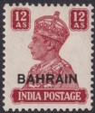Click for more photos and details Bahrain 1942 KGVI 12a Lake Mint SG50 cat £25