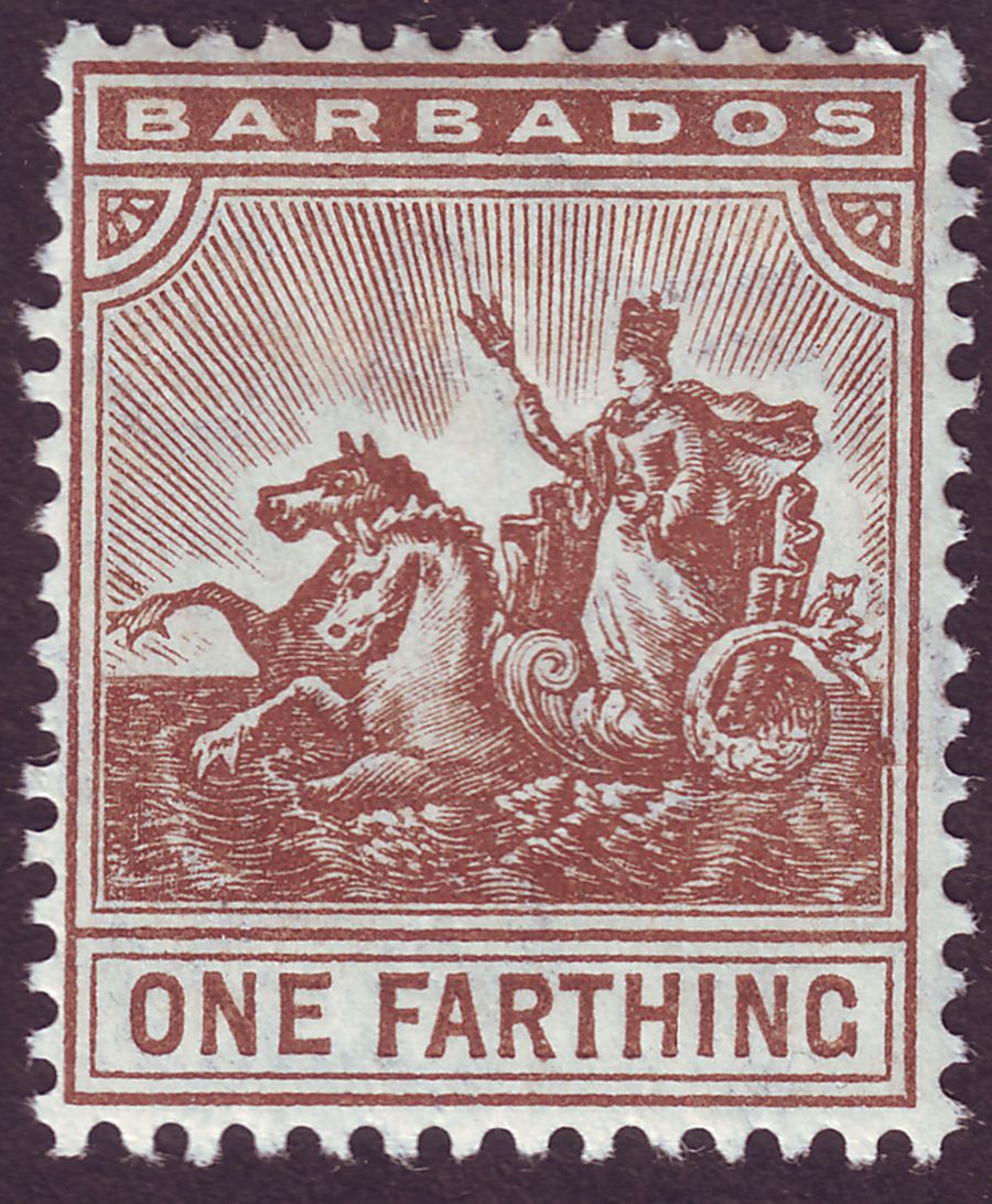 Barbados 1909 KEVII Seal of Colony ¼d Brown Mint SG163