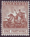 Click for more photos and details Barbados 1909 KEVII Seal of Colony ¼d Brown Mint SG163