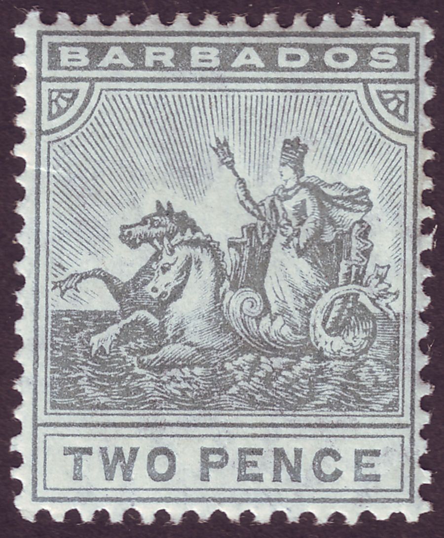 Barbados 1910 KEVII Seal of Colony 2d Greyish Slate Mint SG166