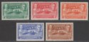 Click for more photos and details Barbados 1939 KGVI Tercentenary of General Assembly Set Mint SG257-261 cat £17