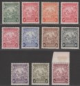Click for more photos and details Barbados 1938 King George VI Badge Part Set to 2sh6d Mint