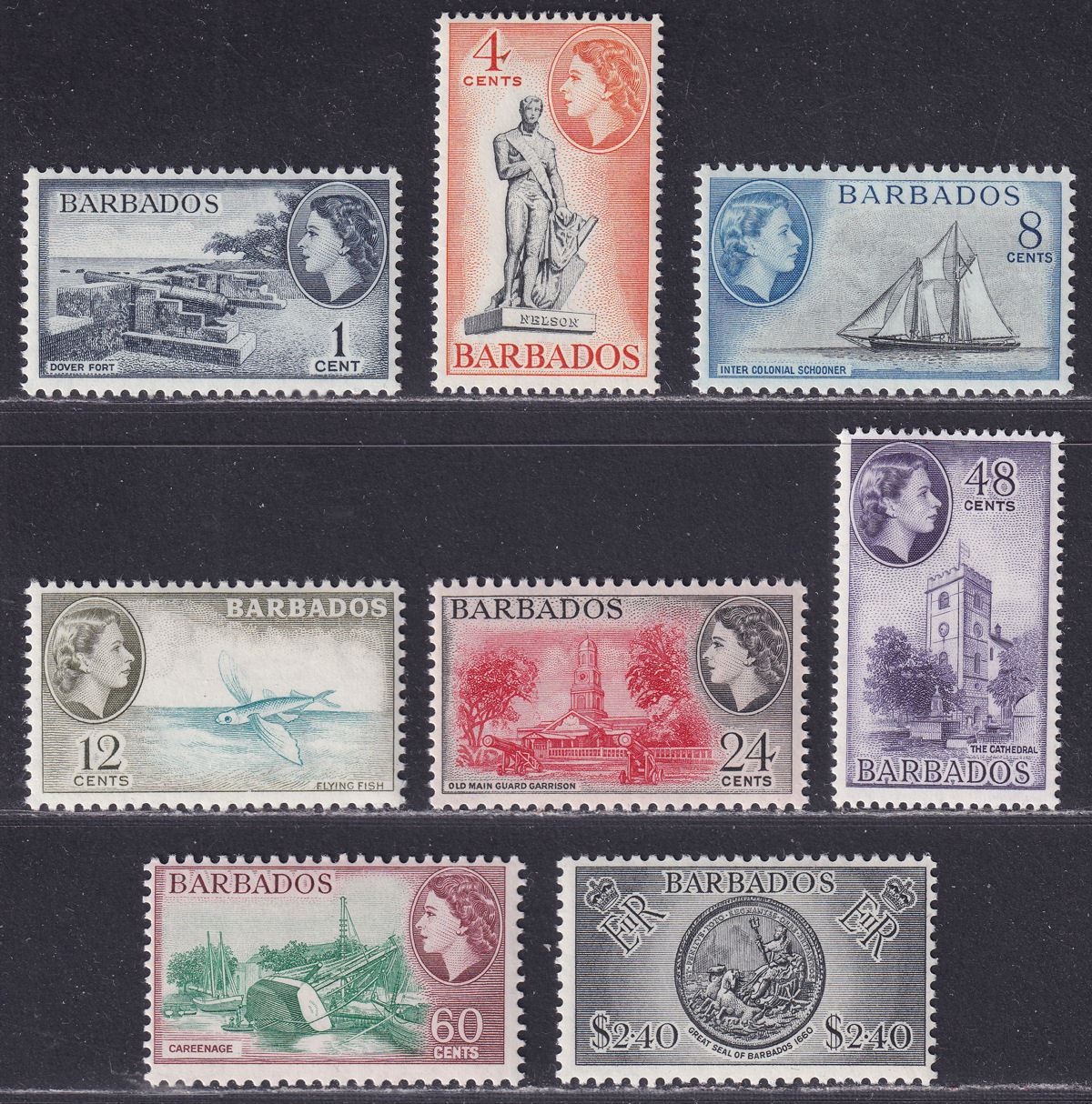Barbados 1964 Queen Elizabeth II Set Mint SG312-319 cat £25