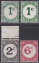 Barbados 1950 KGVI Postage Due Ordinary Paper Set Mint SG D4-D6 cat £32