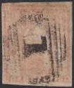 Barbados 1855 QV Britannia 4d Brownish Red Used SG5 very weak colour