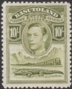 Click for more photos and details Basutoland 1938 KGVI 10sh Olive-Green Mint SG28 cat £60