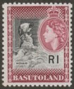 Queen Elizabeth II Decimal Currency 1r black and maroon. 
