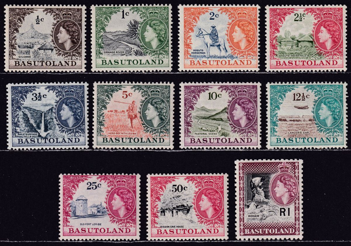 Basutoland 1961-63 Queen Elizabeth II Set Mint SG69-79 cat £110