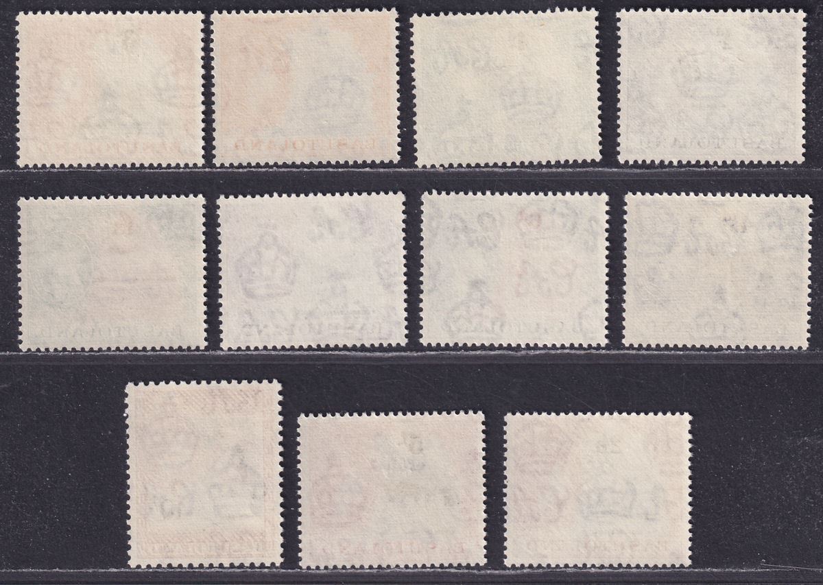 Basutoland 1954 Queen Elizabeth II Set Mint SG43-53 cat £110