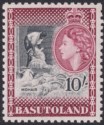 Basutoland 1954 QEII Mohair 10sh Black and Maroon UM Mint SG53 cat £40