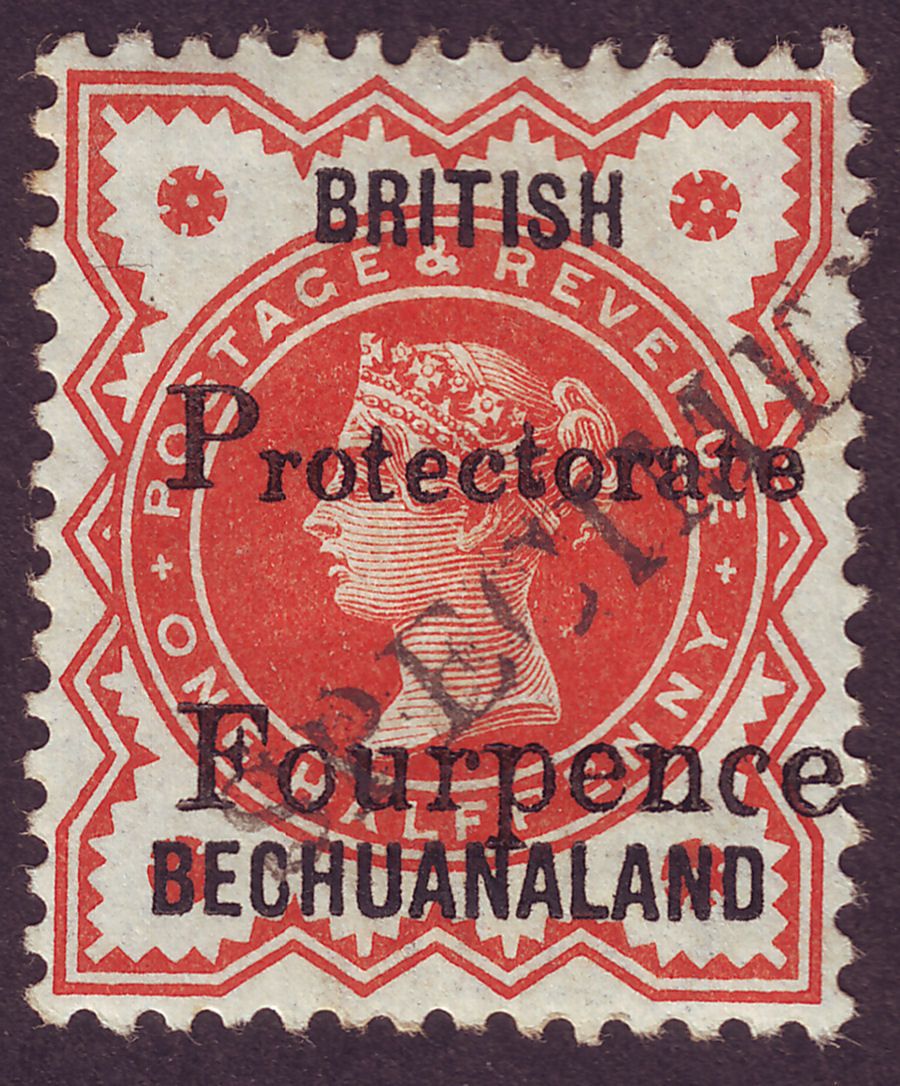 Bechuanaland Protectorate 1889 QV 4d on ½d SPECIMEN Overprint SG53s