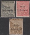 British Bechuanaland 1885-87 QV Overprint on COGH ½d, 1d, 2d Mint SG4-6 cat £100