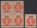 British Bechuanaland + Protectorate 1888 QV ½d Vermilion Overprints Mint SG9