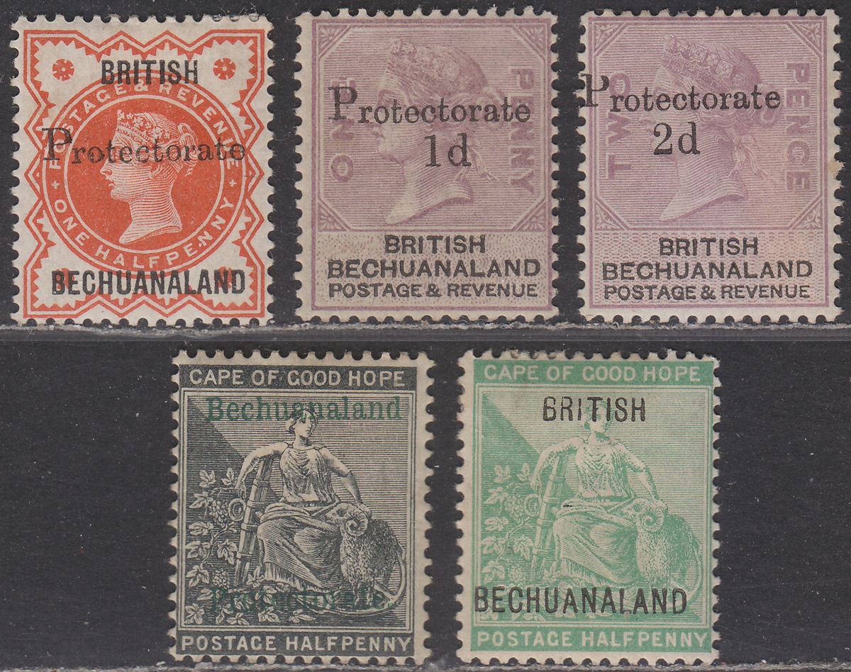 Bechuanaland Protectorate 1888-97 Queen Victoria Overprint Selection Mint