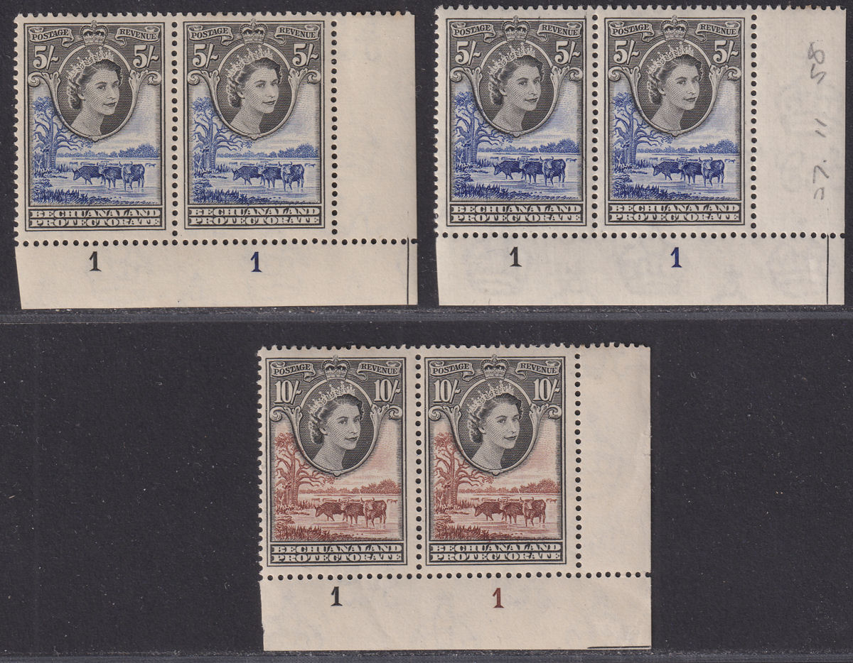 Bechuanaland Protectorate 1955 QEII Baobab Tree Pairs Set Mint SG143-153 c£200++