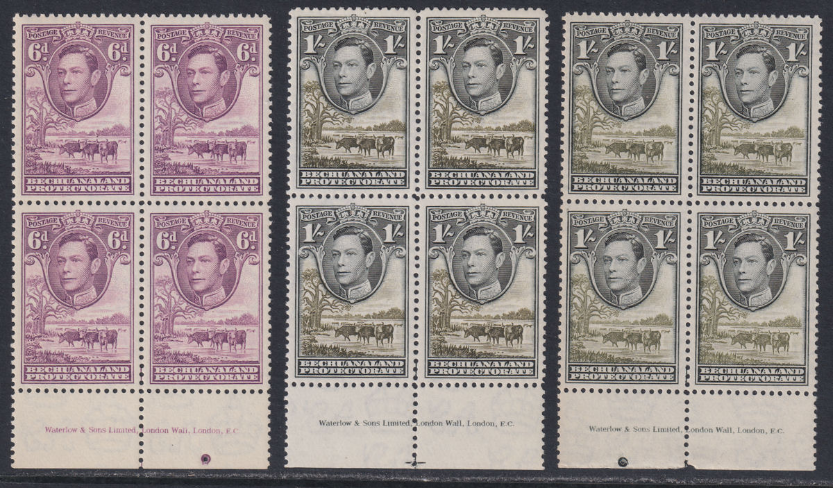 Bechuanaland Protectorate 1938 KGVI Baobab Imprint Bk Set to 1sh Mint SG118-125a