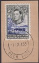 Bechuanaland Protectorate 1938 KGVI 5sh Used on Piece SG127a cat £85
