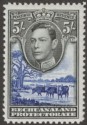 Click for more photos and details Bechuanaland Protectorate 1946 KGVI 5sh Grey-Black + Dp Ultramarine Mint SG127a