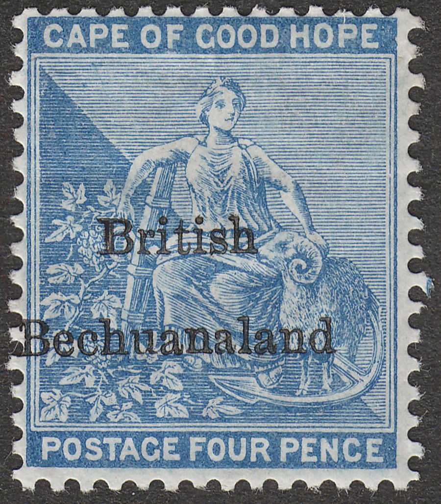 British Bechuanaland 1887 QV Overprint on COGH 4d Dull Blue Mint SG3