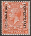 Bechuanaland Protectorate 1913 KGV 2d Reddish Orange Die I Mint SG76