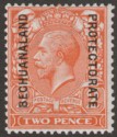 Click for more photos and details Bechuanaland Protectorate 1913 KGV 2d Reddish Orange Die I Mint SG76