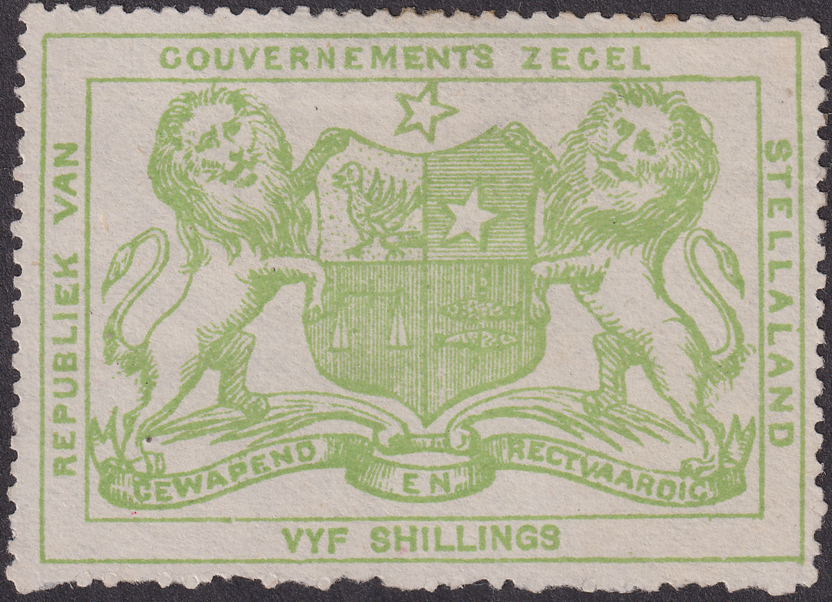 Bechuanaland Stellaland 1884 QV Revenue 5sh Green Unused BF6