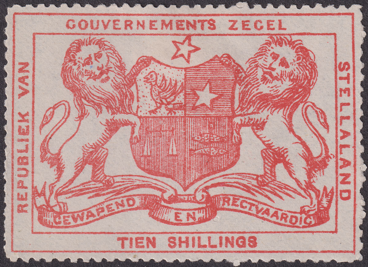 Bechuanaland Stellaland 1884 QV Revenue 10sh Vermilion Mint BF7