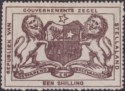 Bechuanaland Stellaland 1884 QV Revenue 1sh Purple-Brown Mint BF2 tear